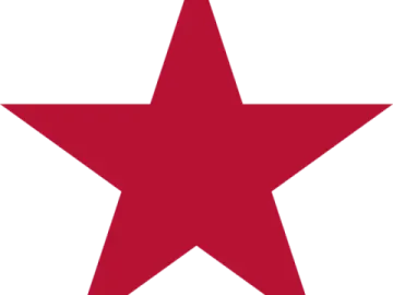 a red star with white background