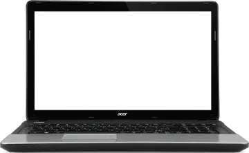 a laptop computer with a blank screen