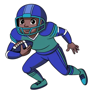 a football player running with the ball