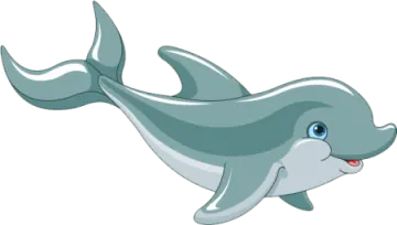 a dolphin with its mouth open