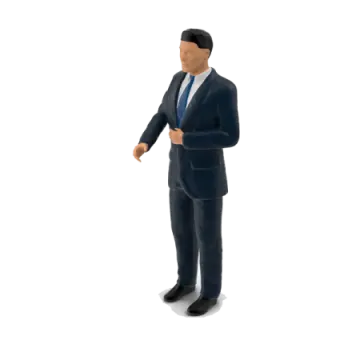 a fig of a man in a suit and tie