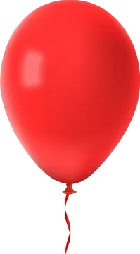 the balloon is red