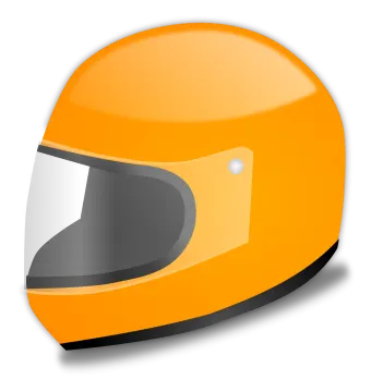 an orange helmet on a white background