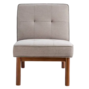an image of a grey upholing chair