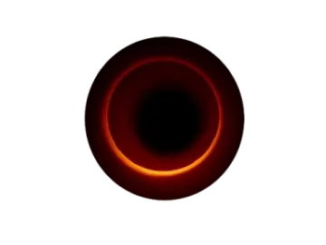 a black hole in the center of a white background