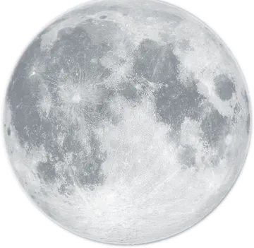 a full moon on a white background