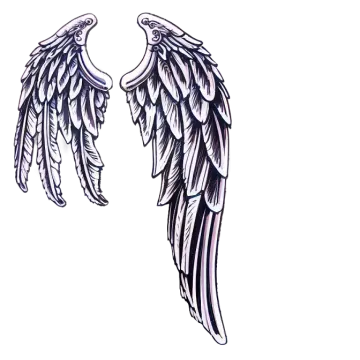 an angel wing tattoo design