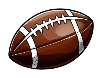 a football ball on a white background