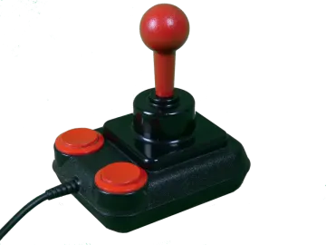 a red and black game controller