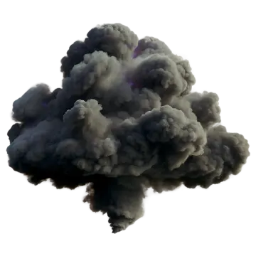 a black cloud of smoke on a white background