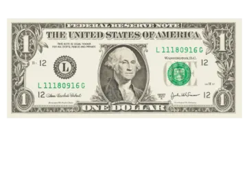 a $ 1 dollar bill