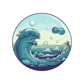 an illustration of a wave in the ocean