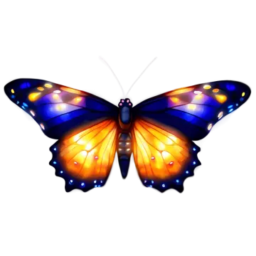 a butterfly with colorful lights on its wings