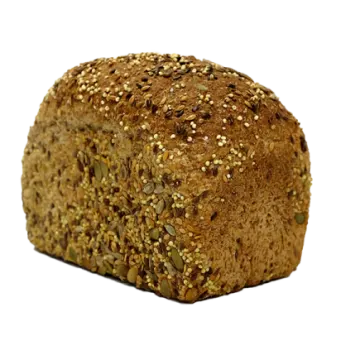 a piece of bread with seeds on it