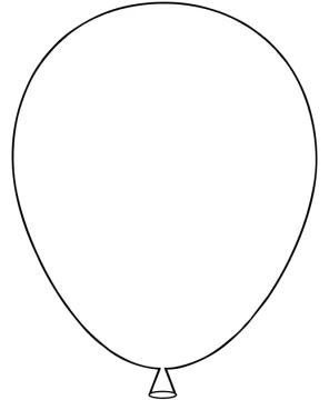 a black and white drawing of a balloon