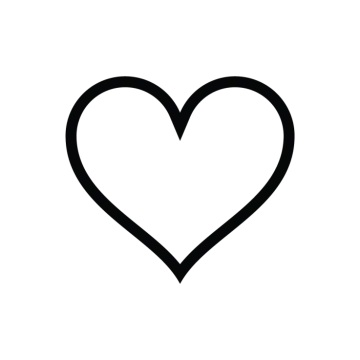 a black and white heart icon