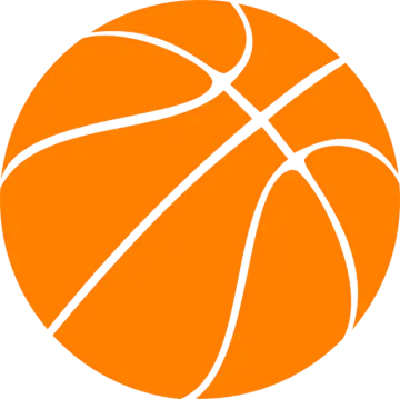 an orange basketball ball on a white background