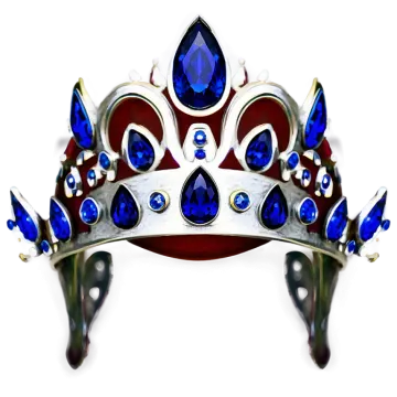 a crown with blue crystals on it