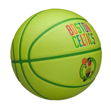 a basketball ball with the boston celtics logo on it