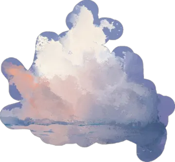 a painting of a cloud in the sky