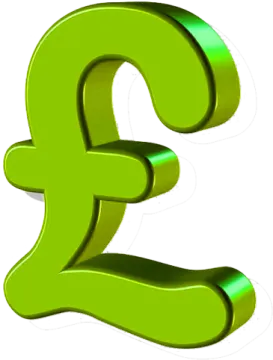 a green pound sign