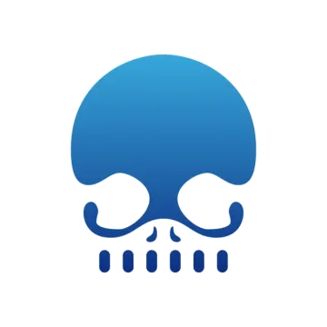a skull with two eyes and one eye open