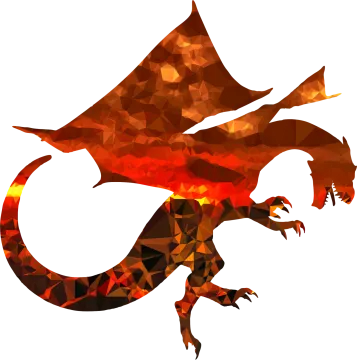 a dragon made up of triangles