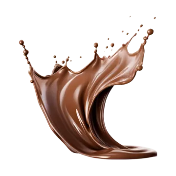 chocolate splash on white background