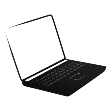 an open laptop computer with a blank screen