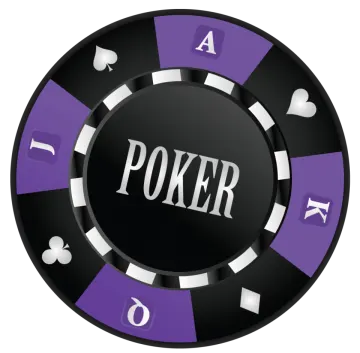 a poker chip with the word poker on it