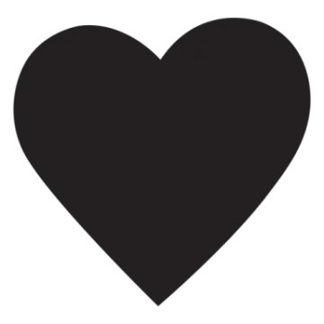 a black heart on a white background