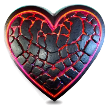 a heart made out of broken glass