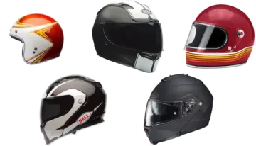 four different types of helmets