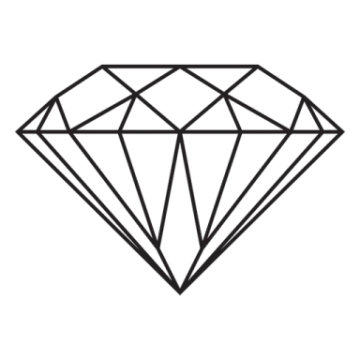 a diamond on a white background