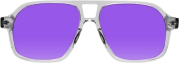 a pair of sunglasses with purple tinted lenses