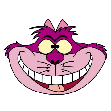 an image of the cheshire cat face