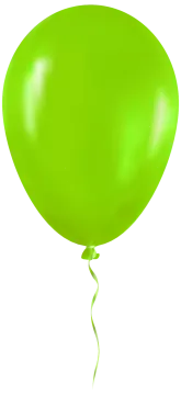 the balloon is green