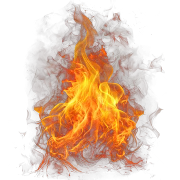 a close up of a fire on a white background