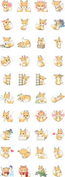 a bunch of cartoon animals with different expressions