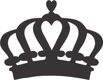 a black crown on a white background
