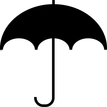 a black and white image of an umbrella