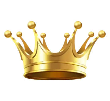 a golden crown on a white background