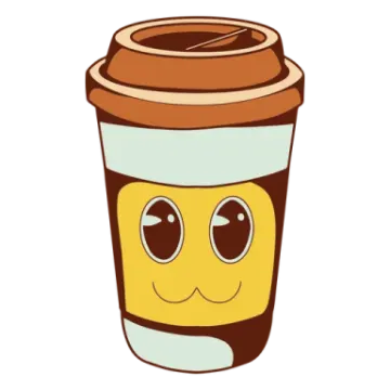 a coffee cup with a smiley face