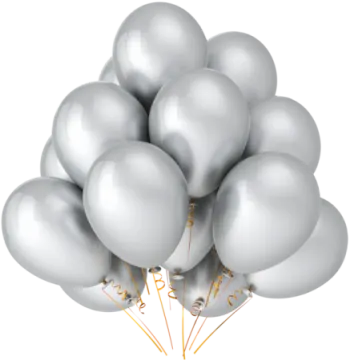 a bunch of balloons on a white background