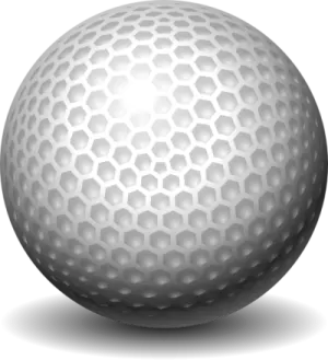 a golf ball on a white background