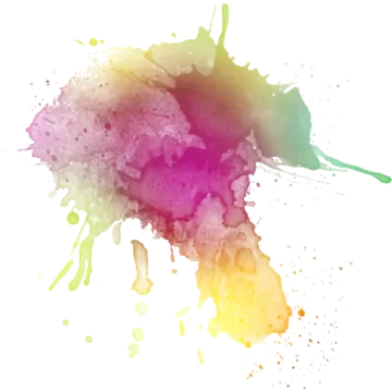 a colorful watercolor splash on white background