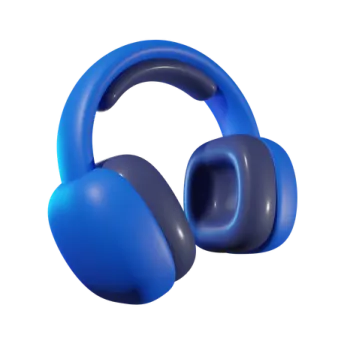 a pair of headphones on a white background