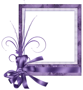 a purple frame with a bow on it