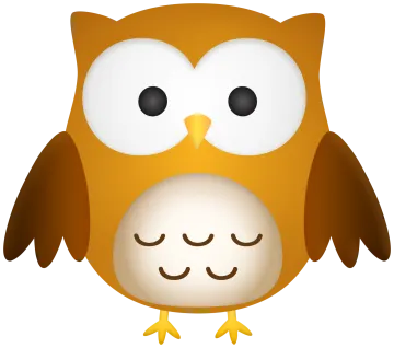 a brown and white owl with big eyes