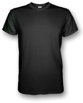 a black t - shirt on a white background